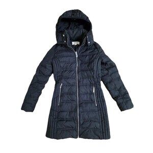 Michael Kors Long Down Puffer Coat Womens Black Size XS A001285